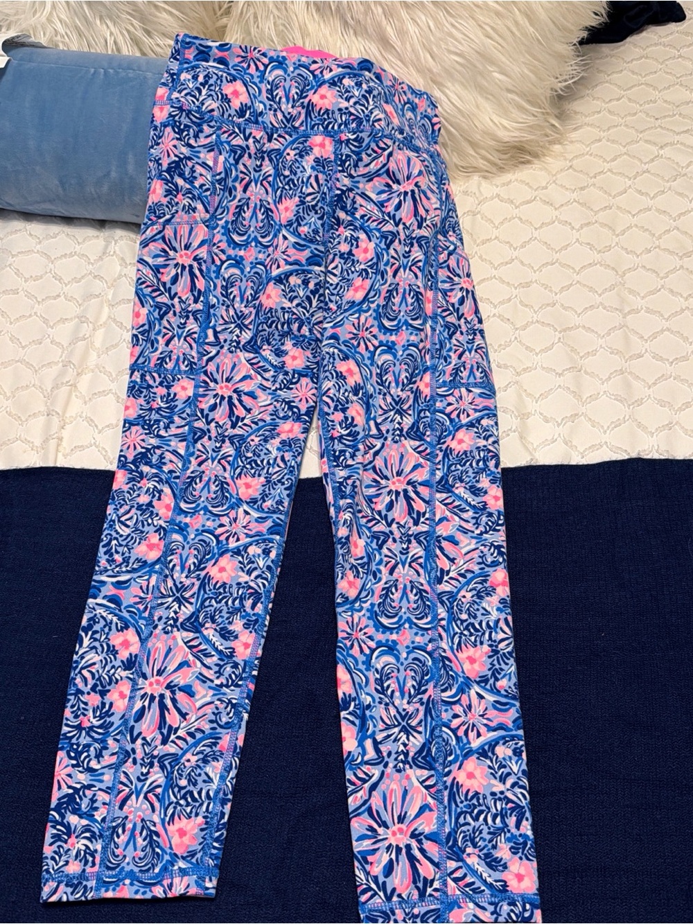 Lilly Pulitzer Blue & Pink Floral-Print Leggings